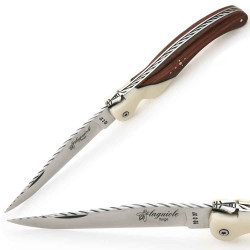 laguiole bird knife white and violet wood handle