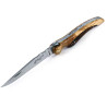 laguiole bird knife olive and rosewood handle + brown leather sheath + sharpener