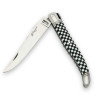 laguiole Freemason’s Knife with black and white checkerboard handle
