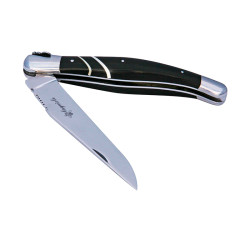 laguiole knife with ebony and 2 bone bars handle