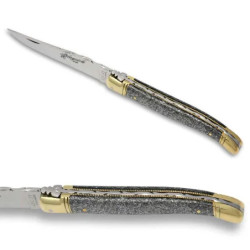 laguiole knife with iron cristallium handle