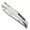 Couteau laguiole avec manche bi-matière ébène izmir, tire-bouchon