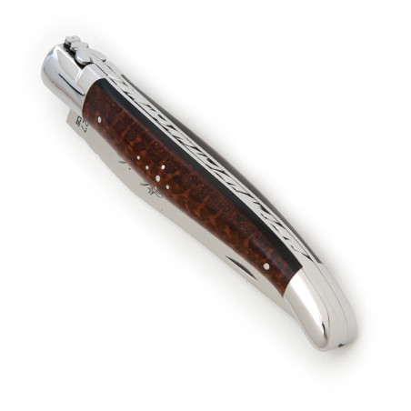 Couteau laguiole bi-matière ébène et amourette