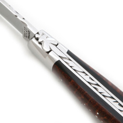 Couteau laguiole bi-matière ébène et amourette