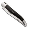 Ebony Wood laguiole knife, spring and plates fileworked