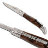 laguiole knife with stabilized Walnut handle, corkscrew