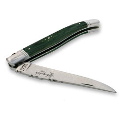 laguiole knife green stamina handle
