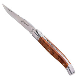 laguiole knife with pearls on a walnut handle