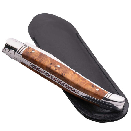 laguiole knife with pearls on a walnut handle