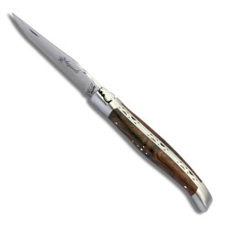 laguiole knife with stabilized walnut handle