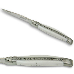 laguiole knife white izmir handle