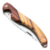 Customized laguiole bird knife in violet wood with engraving on the back