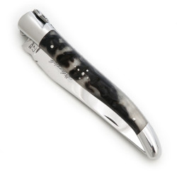 laguiole Fleur de Lys avec manche en croûte de Bélier