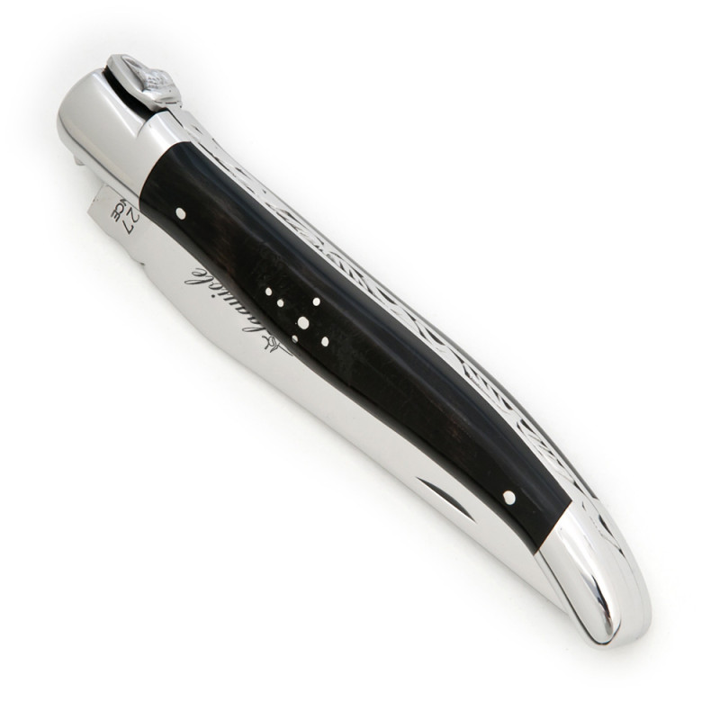 Eagle laguiole with Buffalo bark horn handle
