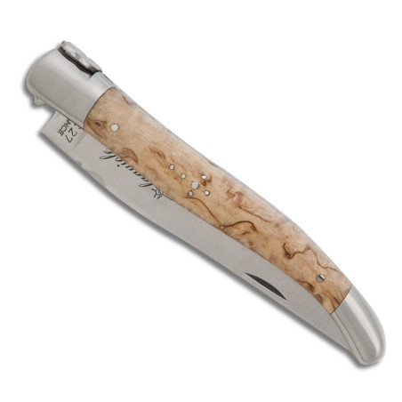 Shamrock laguiole with birch wood handle