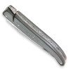 laguiole knife with grey paperstone handle