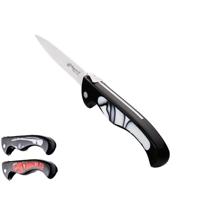 laguiole paring kitchen knife Bird with black acrylic handle
