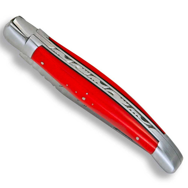 laguiole design style bee with orange G10 handle