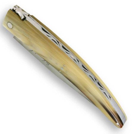 laguiole design pointe de corne blonde