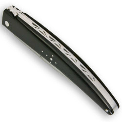 laguiole design style black horn tip