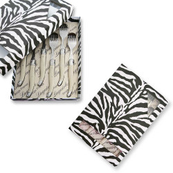 Box of 6 white ABS laguiole forks