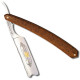 Historic Straight Razor 6/8 Mimosa wood handled - Forged decorated with hooked nose on the back of the blade - Image 1693