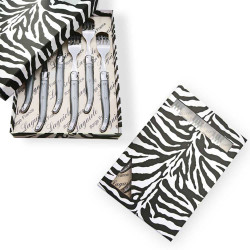 Box of 6 gray ABS laguiole forks