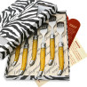 Coffret de  6 fourchettes laguiole ABS de couleur jaune
