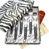 Coffret de  6 fourchettes laguiole ABS de couleur noire