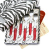 Coffret de  6 fourchettes laguiole ABS de couleur rouge