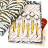 Box of 6 yellow laguiole coffee spoons