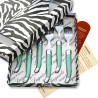 Box of 6 green ABS laguiole forks