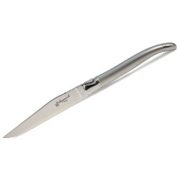 Set of 6 laguiole steak knives fully forged with sandblasted finish