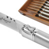 Set of 6 laguiole steak knives fully forged with sandblasted finish