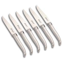 Coffret de 6 couteaux steak laguiole forgés avec finition brillante