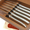 Coffret de 6 couteaux steak laguiole forgés avec finition brillante