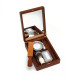 Historic shaving-box for straight rasors with mini- strop, razor sharpening paste, shaving brush, shaving bowl, soap, alum block - Image 1699