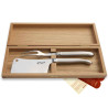 Prestige range laguiole cheese set sandblasted finish