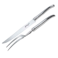 Prestige range laguiole carving set Polished finish