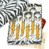 Coffret de  6 cuillères à soupe laguiole ABS de couleur jaune