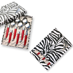 Box of 6 laguiole ABS red soup spoons