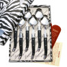 Box of 6 laguiole ABS black soup spoons