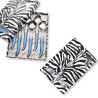 Box of 6 blue ABS laguiole soup spoons