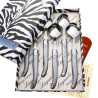 Box of 6 gray laguiole ABS soup spoons