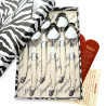 Box of 6 white ABS laguiole soup spoons