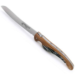 laguiole bird steak knives with olive wood and acrylic handle