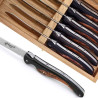 laguiole bird steak knives with ebony and thuya burl wood handle
