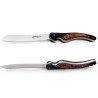 laguiole bird steak knives with ebony and thuya burl wood handle