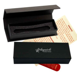 Laguiole Damascus Knife – Blue Cinnamon-Stained Handle