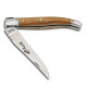 Laguiole folding knife Olive Wood handle stainless steel + Finest quality leather sheath - Image 1897